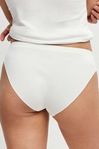 Set de 3 chiloți midi clasici din microfibră, fără cusături, Gisela 1/0211.1, alb