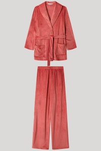 Set halat cu cordon și pantaloni lungi din microfleece, Gisela 2/20196 - Img 5