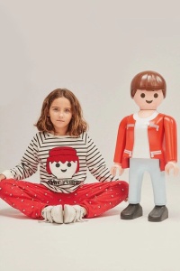 Set pijama unisex pentru copii, 2 piese, cu print Playmobil, Gisela 2/2011 - Img 3