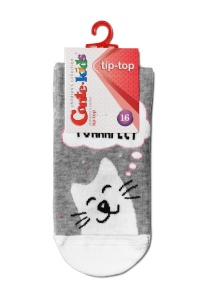 Șosete antiderapante cu model ”Pisică”, Conte Kids Tip-Top 403 - Img 4
