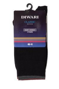 Șosete bumbac pentru bărbați, DiWaRi Classic 000 (3 perechi)