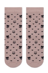 Șosete flaușate cu imprimeu floral, Conte Elegant Comfort 434 - Img 3