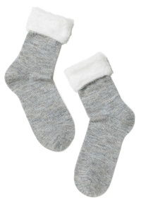 Șosete groase cu margine pufoasă, Conte Elegant Comfort 000