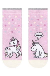 Șosete Haioase 1/2 din Bumbac cu Unicorn, Conte Kids 338 - Img 2