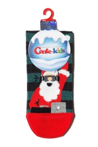 Șosete haioase Crăciun, cu model „Petrecere cu Moș Crăciun”, Conte Kids 441 - Img 2