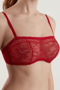Sutien bandeau din dantelă, cu cupe moi pe rame, Conte Elegant Tandem TB6113