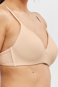 Sutien cu push-up ușor, fără arcuri, din bumbac și plumetis, Gisela 1-10080 piele lateral