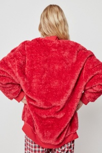 Cardigan pijama damă din material plușat, Gisela 2/1999 - Img 3