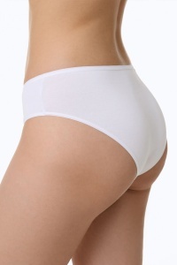 Chiloți bikini cu talie medie, din bumbac premium, Conte Comfort LB 5001 Alb spate
