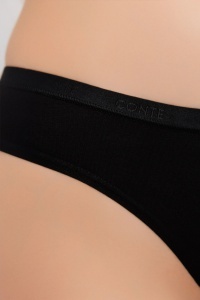 Chiloți bikini, din bumbac premium, Conte Comfort LB 5571 Nero detalii margine