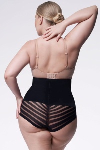Chiloți modelatori cu talie foarte înaltă și plasă, Julimex 141 Mesh - Img 4