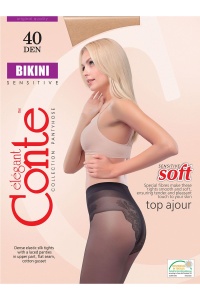 Ciorap cu Chilot Dantelat Bikini 40 Den - Img 19