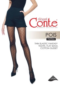 Ciorap cu model plasă cu puncte, Conte Fantasy Pois - Img 10