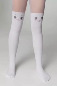Ciorapi copii cu imitație jambiere și model pisică, Conte Kids Cat