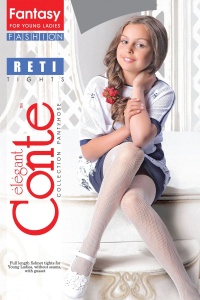 Ciorapi poliamidă pentru copii, cu model fishnet, Reti Fantasy - Img 5