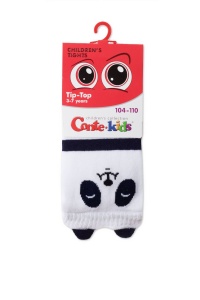 Ciorapi subțiri din bumbac cu model Panda, Conte Kids Tip-Top 562 - Img 2