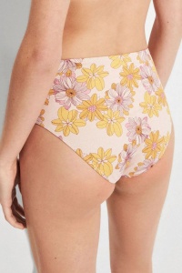 Costum baie din 2 piese cu print floral, sutien bandeau și slip cu talie înaltă, Gisela 2/30035 - Img 6