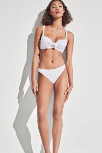 Costum baie din 2 piese, material structurat cu buline, Gisela 2/30004