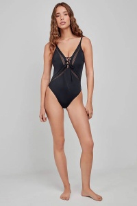 Costum de baie întreg fără arcuri, cu detaliu decorativ, Gisela 2/30218 - Img 4