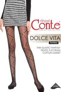 Dresuri cu model inimi în romburi, Conte Fantasy Dolce Vita