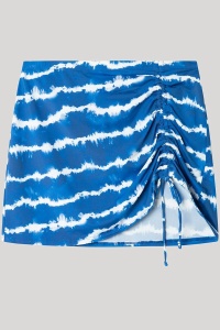 Fustă scurtă cu imprimeu tie-dye și laterale reglabile, Gisela 2/30264 - Img 6