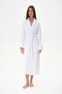 Halat baie unisex din bumbac frotir cu guler, Esli SF03