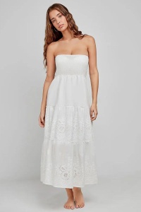 Rochie midi din bumbac, fără bretele, Gisela 2/40032 - Img 6