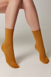 Șosete damă din bumbac fără elastic, Conte Elegant Comfort 000 - Img 14
