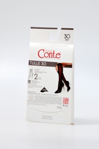 Șosete damă, lungi 3/4, Lycra, Conte Tulle 30 Den (2 perechi) - Img 3