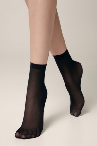 Șosete damă, scurte 1/2, Lycra, Conte Tulle 30 Den (2 perechi) - Img 2
