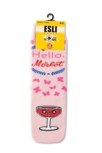 Șosete flaușate damă cu model, Esli Home Line 337 - Img 3