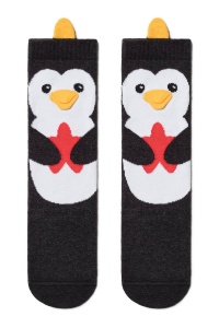 Șosete haioase 3/4, pentru copii, cu model Penguin, Conte Kids Tip-Top 045