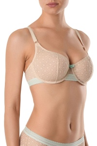 Sutien cu model dantelat, arcuri și cupe moi, Conte Elegant Arabesque TB6058 - Img 3