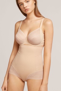 Chilot modelator cu talie super înaltă și dantelă, Gisela 1/0440 - Piele - Img 3