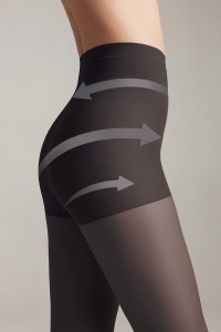 Ciorap modelator cu efect de masaj, Elegante Support 40 Den Nero lateral