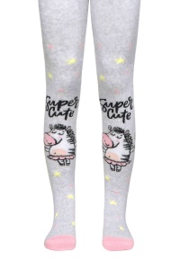 Ciorapi flaușați din bumbac cu model Super Cute, Conte Kids Sof-Tiki 521 - Img 2