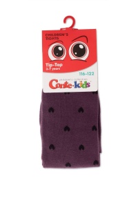 Ciorapi subțiri copii din bumbac cu model inimi, Conte Kids Tip-Top 574 - Img 6