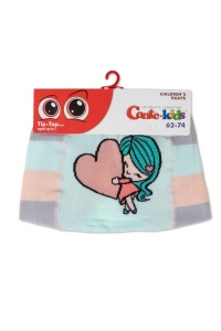 Ciorapi subțiri din bumbac cu model inimă, Conte Kids Tip-Top 581 - Img 3