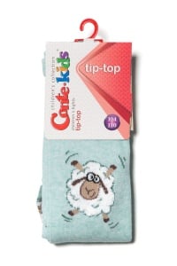 Ciorapi subțiri din bumbac cu model pufos Oiță, Tip-Top 505 - Img 2