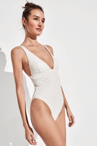 Costum de baie fără sârmă, din material structurat cu buline în relief, Gisela 2/30002 - Img 6