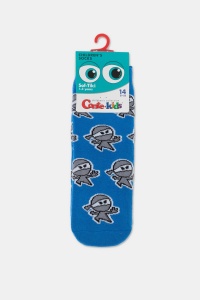 Șosete copii flaușate cu model Ninja, Conte Kids Sof-Tiki 601 - Img 3