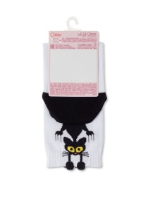Șosete damă din bumbac cu picot "Black Cat", Classic 233 - Img 5