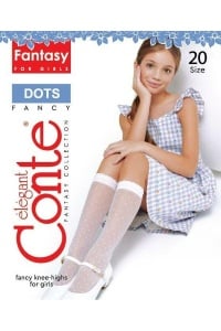 Șosete lungi 3/4 copii, cu model buline, Dots 20 Den - Img 4