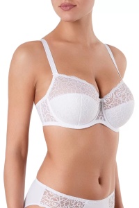 Sutien balconette cu dantelă, întărituri și arcuri, Conte Elegant Voile RB5025