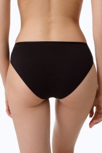 Chiloți bikini cu talie medie, din bumbac premium, Conte Comfort LB 5001 Nero spate