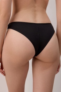 Chiloți tip brazilian, din bumbac premium, Conte Comfort LBR 5002 Nero spate