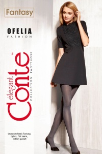 Ciorap gros cu model din Microfibră cu Efect 3D, Fantasy Ofelia - Img 3