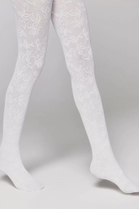 Ciorapi copii cu model floral ajurat, Ketty 40 Den - Img 13