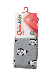 Ciorapi subțiri copii din bumbac cu model pufos panda, Conte Kids Tip-Top 503 - Img 2