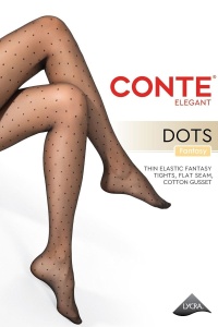 Ciorapi subțiri cu model, buline polka, Fantasy Dots